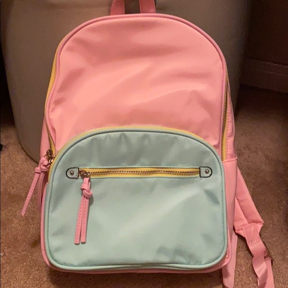 pastel color block backpack